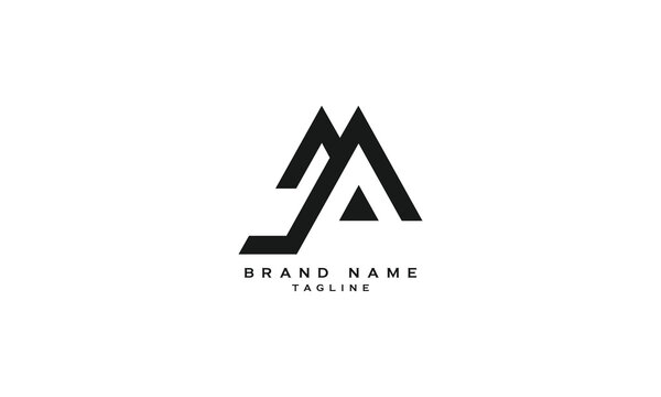 JAM, MJA, JM, MJ, DA, AD, Abstract initial monogram letter alphabet logo design