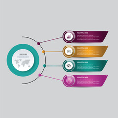 infographic template design with Vector Design