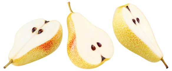 Delicious pears set cut out