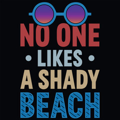 Summer shady beaches typography tshirt design 