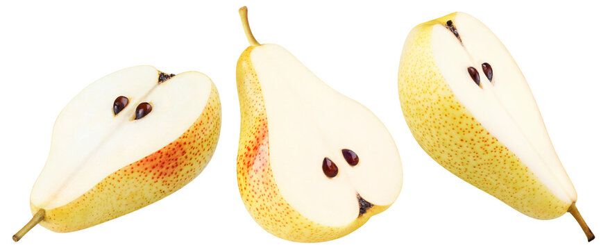 Delicious pears set cut out