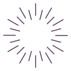 Obraz premium Simple radial line pattern. Retro sun burst