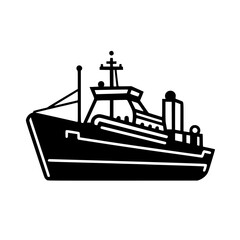 Fototapeta premium Ship vector illustration isolated on transparent background