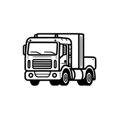 Fototapeta premium Truck vector illustration isolated on transparent background
