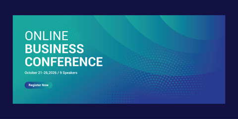 Business conference web banner template
