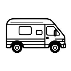 Van vector illustration isolated on transparent background