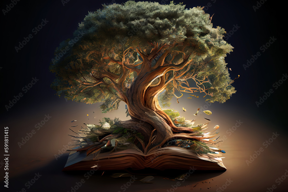 Poster tree of knowledge. generative ai