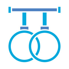Fototapeta premium Gym Rings Icon