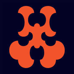 orange paint on black background, squiggle clouds, flowing and spilled paint on the wall, colorful materials store, smooth abstraction