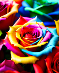 Fototapeta na wymiar colorful rose petals