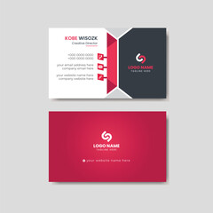 modern business card design . double sided business card design template .