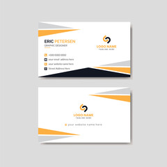 Modern presentation card with company logo. Vector business card template. Visiting card for business and personal use. Vector illustration design.