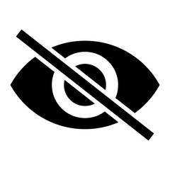Hidden icon, visible Invisible icon. Eye icon. Look and Vision Hide Unhide symbol. human eye, magic Eye cross symbol. sencitive content See unsee incognito mood blind sign.
