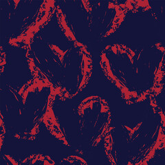 Red Heart shape seamless pattern design
