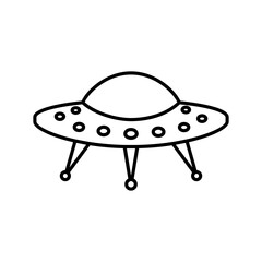 Ufo icon vector. Flying saucer illustration sign. Alien symbol or logo.