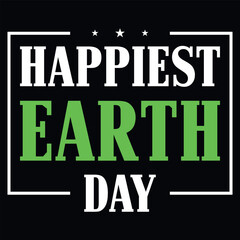 Earth day typography graphics tshirt design 