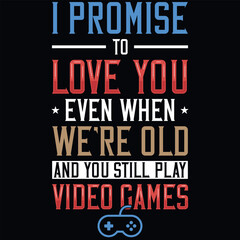 Obraz premium Gaming typography tshirt design 