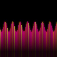 Illustration of an abstract, decorative background design with bright-colored waves