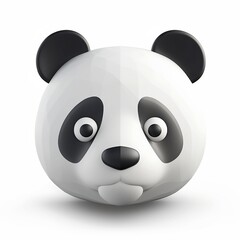 Obraz na płótnie Canvas VECTOR 3D SYMPATIC PANDA ICON