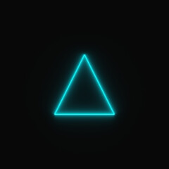 light blue triangle on black background	
