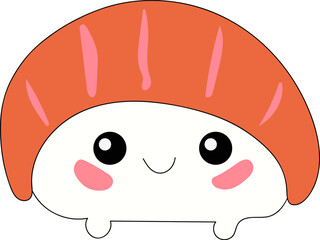 cute hand drawn sushi rolls