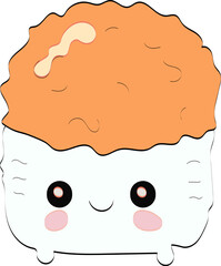 cute hand drawn sushi rolls