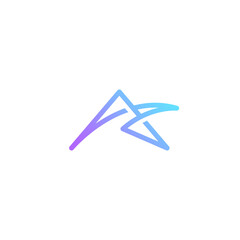 Thin lines elegant letter A logo. Initial A Icon