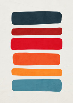 Vertical shot of abstract art of parallel horizontal lines with colorful texture