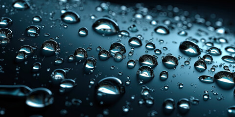 Water drops close up. Ai generated