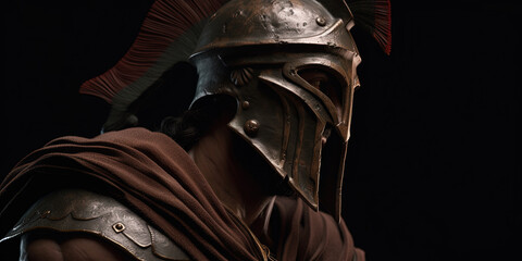 Spartan warrior. Leonidas. Ai generated - obrazy, fototapety, plakaty
