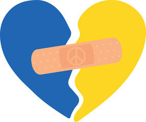 Vector image in yellow and blue colors of the Ukrainian flag. For printing, printing on clothes and posters, outdoor advertising, etc.