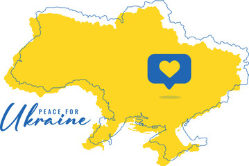 Vector image in yellow and blue colors of the Ukrainian flag. For printing, printing on clothes and posters, outdoor advertising, etc.
