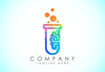 Polygonal lab logo design vector template, Low poly lab logo science vector illustration