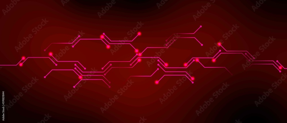 Poster digital technology circuit lines diagram background design
