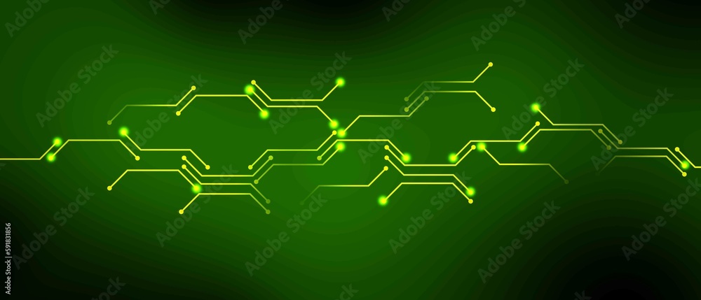 Poster digital technology circuit lines diagram background design