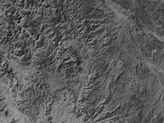 Bac Kan, Vietnam. Grayscale. No legend