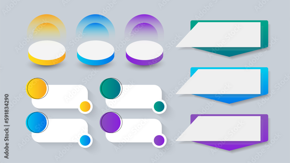 Poster set of modern infographic elements vector