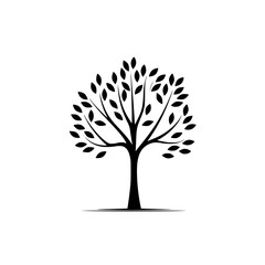 Tree vector illustration isolated on transparent background
