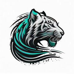 logo designs of siberian tiger. tiger head illustration. bigcat. logo of wildlife. AI generative