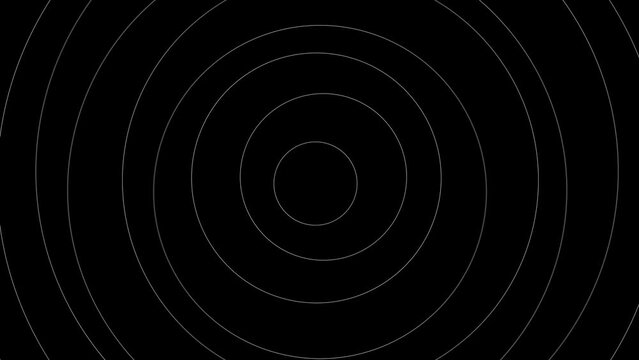 looped animation of rotating circles. thin white lines