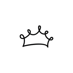 crown hand drawn icon for king and queen