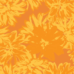 Colourful Abstract Floral Seamless Pattern Design