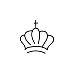 crown hand drawn icon for king and queen