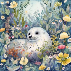 A Precious Watercolor Seal Generative Ai