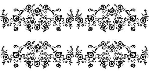 Hand drawn herbal flowers isolated on white background vector illustration