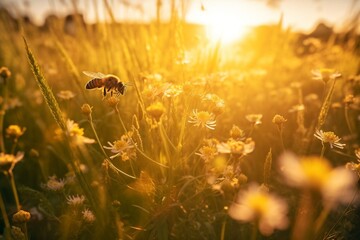 A World Without Bees: Understanding the Consequences and Our Role in Protecting Them, Safe the Bees - obrazy, fototapety, plakaty