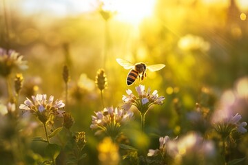 Un-bee-lievable Impact: How Saving Bees Can Help Secure Our Future, Safe the Bees - obrazy, fototapety, plakaty