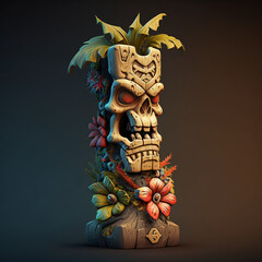 Fototapeta premium Aloha statue. Generative AI.