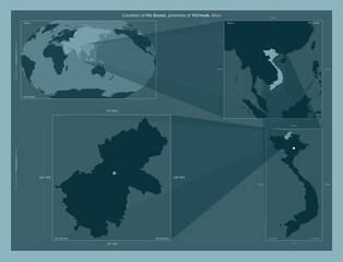 Ha Giang, Vietnam. Described location diagram