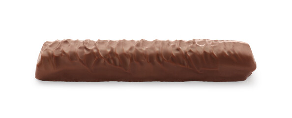 Sweet tasty chocolate bar isolated on white